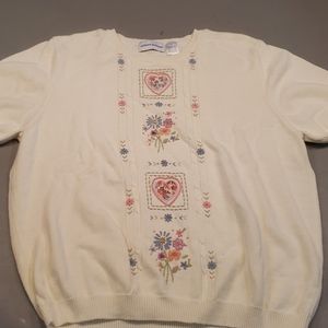 Alfred Dunner, short sleeve sweater, Women's Large